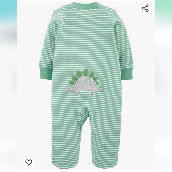 Carter's Preemie 2-Pack 2-Way Zip Cotton Footed Sleep and Plays - Picture 2 of 10